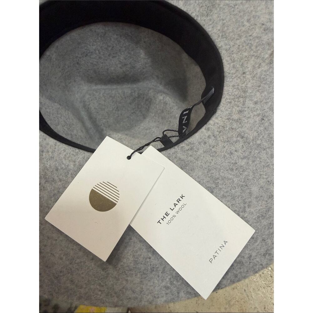 Patina The Lark Wool Fedora Western Hat Handcrafted Wide Brim Gray NWT Size M - Picture 5 of 7
